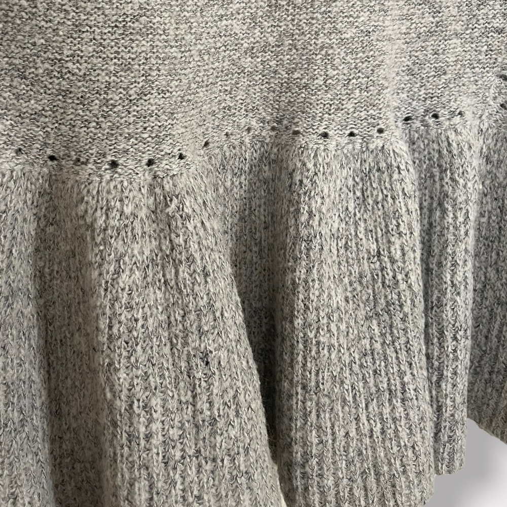 Grey ELLE Open Cardigan Peplum Size Medium - Picture 5 of 7